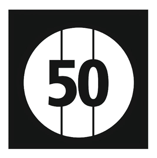 50 meter avståndsmall för spraymålning på gräs