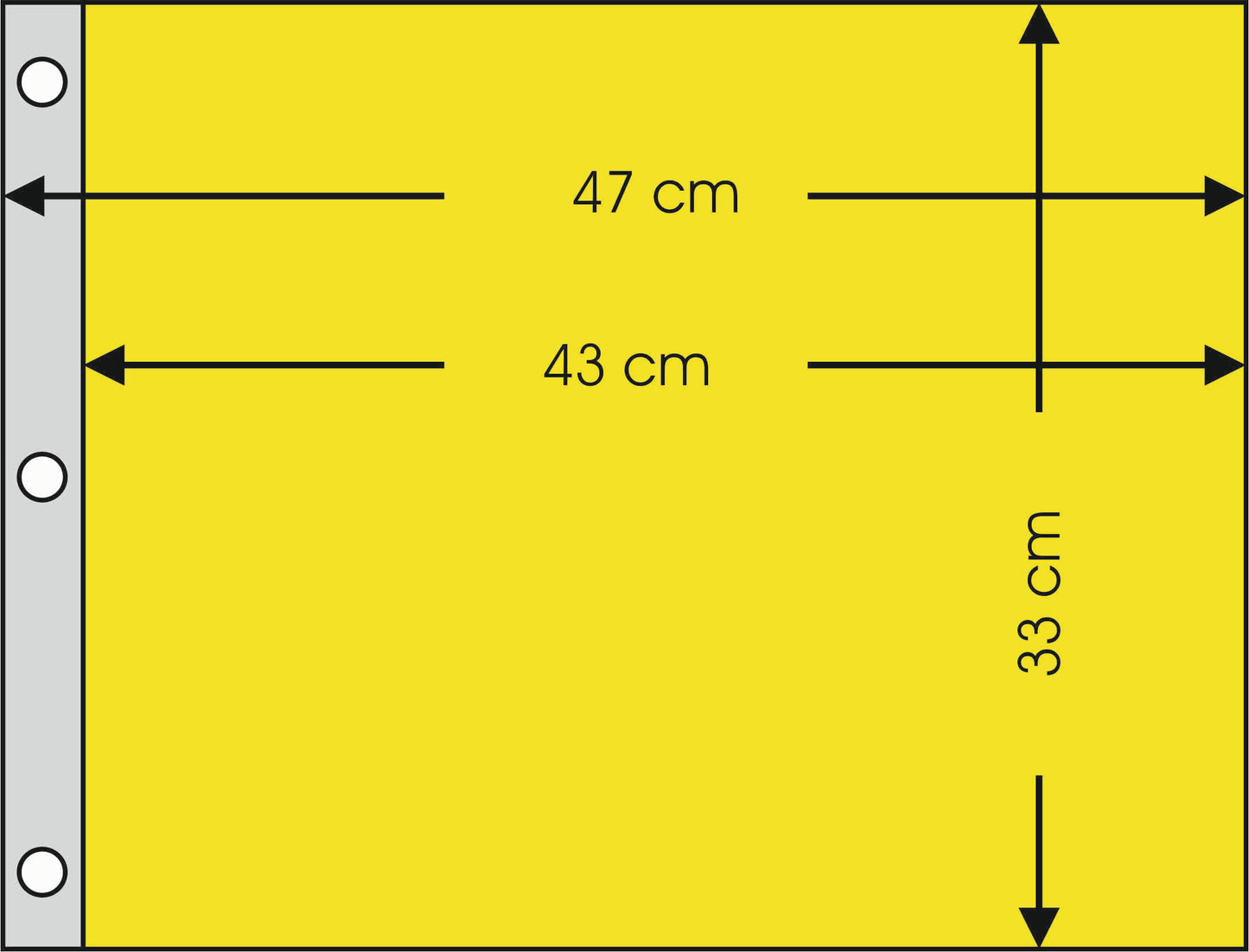 Golfflagga m/ringar, GUL