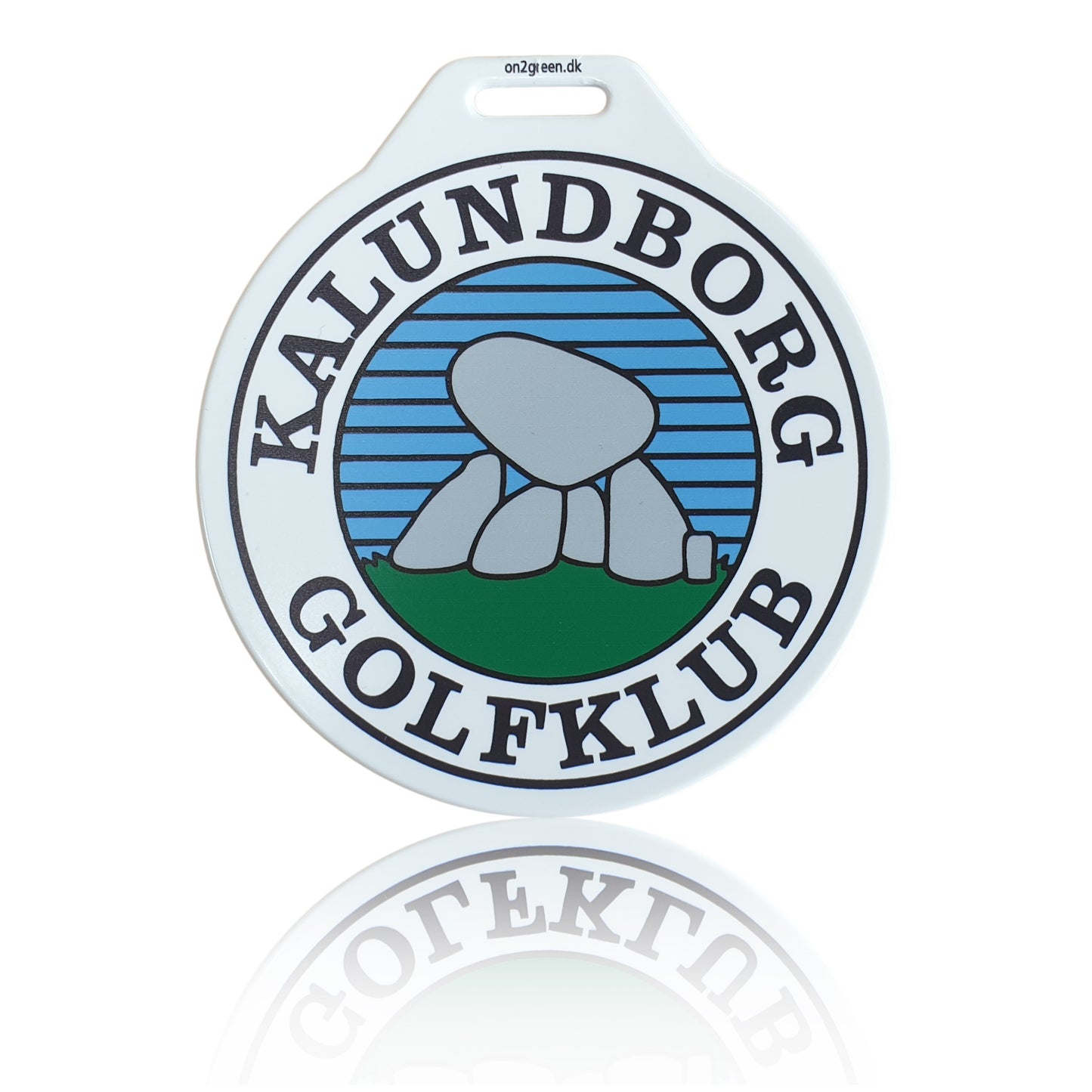 Bagbricka Ø 100mm digitaltryck på 1 sida